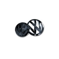 задна емблема черен гланц за VW Golf 7 MK7 110mm, снимка 2 - Аксесоари и консумативи - 43367532