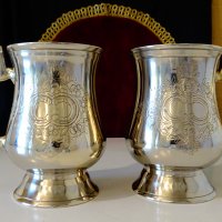 Английски бокал,никелово сребро,барок. , снимка 10 - Антикварни и старинни предмети - 35649495