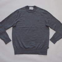 пуловер calvin klein wool блуза фанела мъжки вълнен оригинален сив L, снимка 1 - Пуловери - 43317283