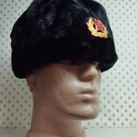 Мъжка руска шапка калпак ушанка в черен цвят -36, снимка 2 - Шапки - 34555168