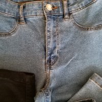 Три чифта дънки за слабо момиче, н.34, нови, снимка 4 - Детски панталони и дънки - 42970816