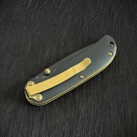 Колекционерски сгъваем джобен нож PUMA TEC Einhandmesser Golden Logo (302409), снимка 5 - Ножове - 43020171