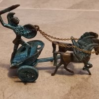 мини бронзова статуетка римска колесница , снимка 2 - Статуетки - 43906146