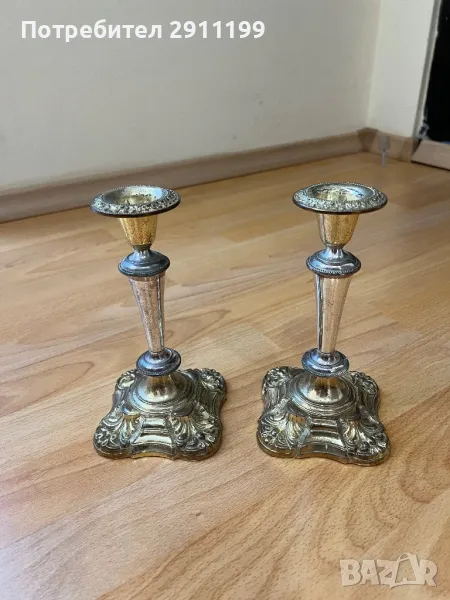Метален свещник, комплект от 2 бр., снимка 1