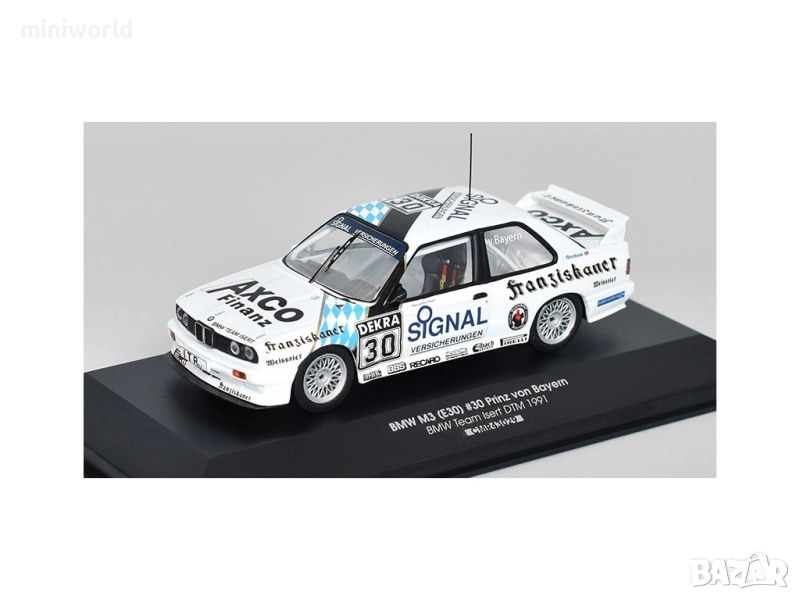 BMW M3 E30 n.30 Prinz von Bayern Team Isert DTM 1991 - мащаб 1:43 на CMR Models нов в PVC кейс, снимка 1