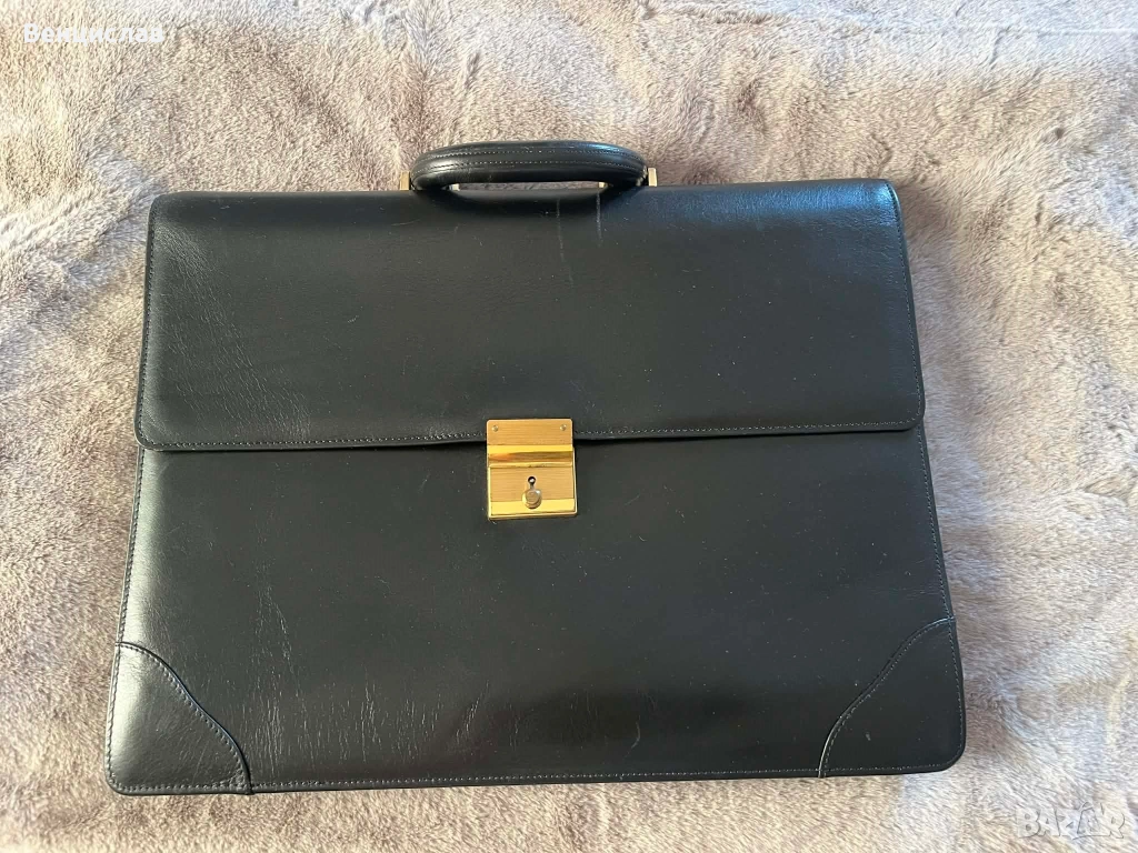 Мъжка бизнес чанта от телешка кожа, снимка 1