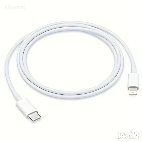 USB-C to Lightning Cable - USB-C към Lightning кабел за Apple устройства с Lightning порт - 100 см, снимка 1