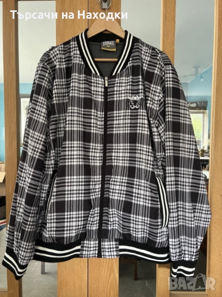 $79 Мъжко горнище / яке Everlast Zip Jacket Black White Check 3XL 2XL, снимка 1