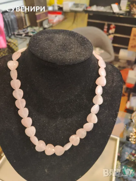 Колие - розов кварц , снимка 1