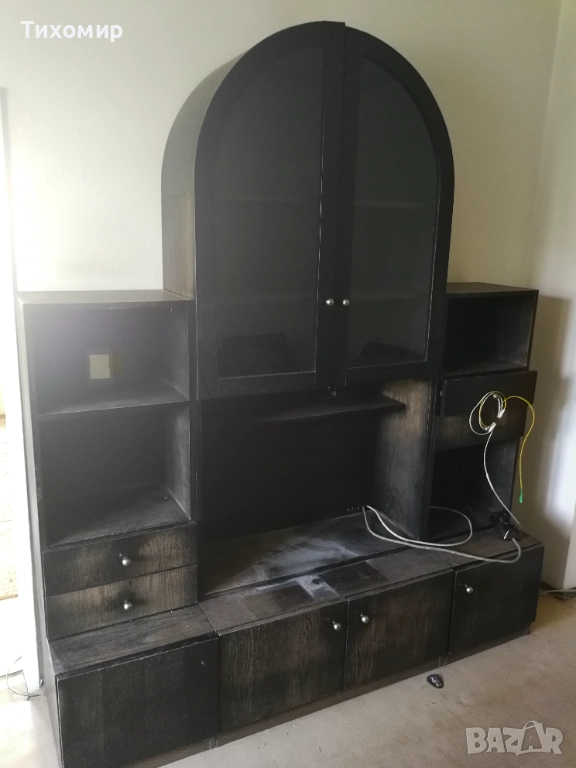 Черна секция за всекидневна, снимка 1