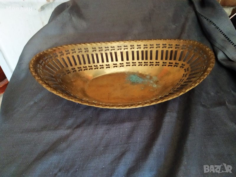 стара бронзова купа,фруктиера арт деко , снимка 1
