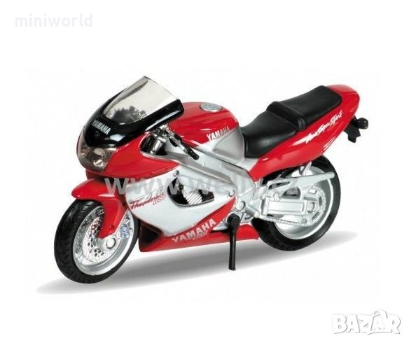 Yamaha YZF1000R Tunderace 2001 мотор - мащаб 1:18 на Welly нов в кутия, снимка 1