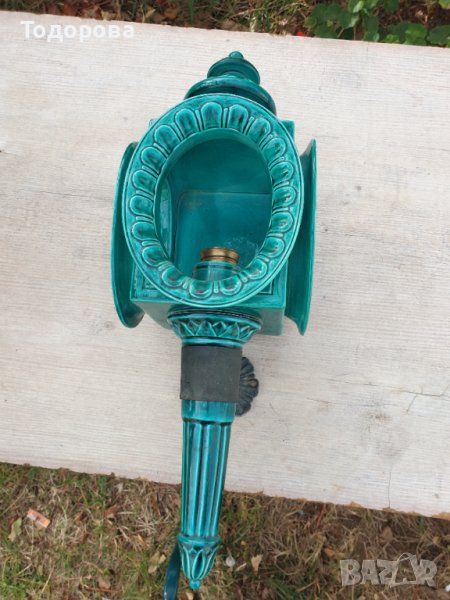 Голям порцеланов външен фенер за стена, снимка 1