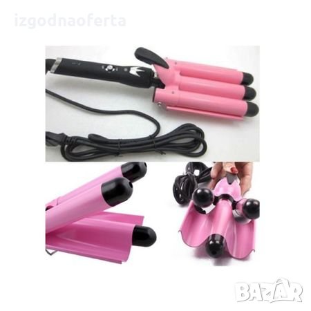 Маша за коса ретро преса розова, снимка 1