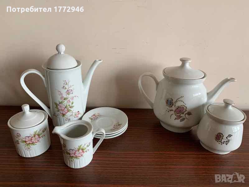  Порцеланов сервиз за кафе, чай на КИТКА - без чаши, снимка 1