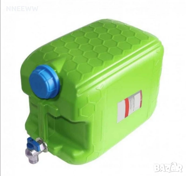 Туба за вода с метално кранче 10л - зелена , снимка 1
