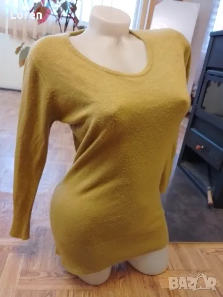 Топла блузка цвят горчица, снимка 1