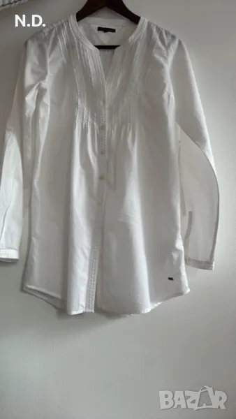 Елегантна памучна бяла блуза Tommy Hillfinger, 38, снимка 1