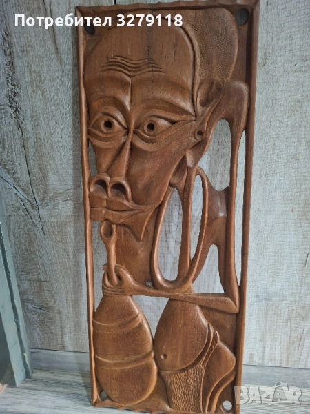 Африканско дървено пано, снимка 1
