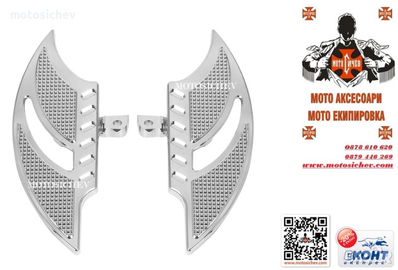 МОТОЦИКЛЕТНИ ХРОМИРАНИ СТЕПЕНКИ (пладформи)  ЗА CUSTOM,CHOPPER,CRUISER., снимка 1