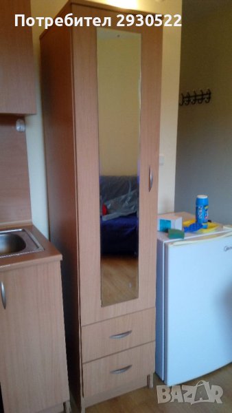 Висок шкаф с 2 чекмеджета и огледало, 2 броя., снимка 1