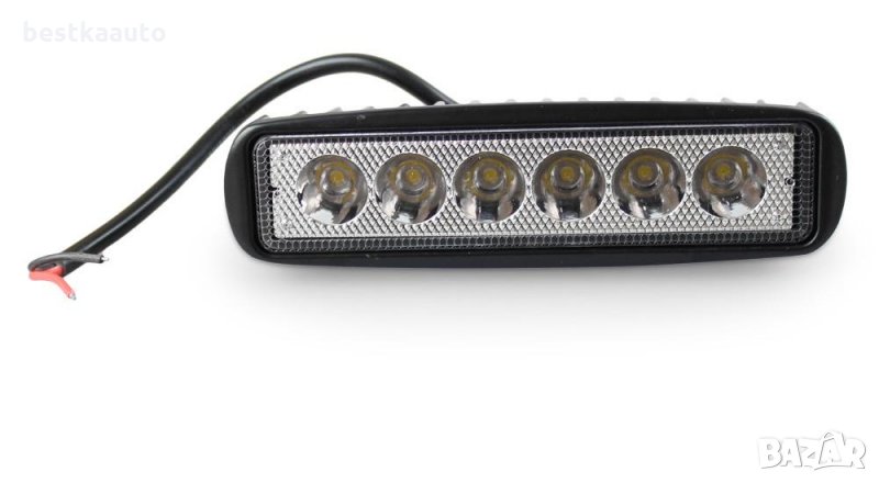 Халоген LED работна лампа 18W ( 3W x 6pcs ) 15,5 см. 9V-32V Джип АТВ Коли, Камиони, Бусове, Лодки и , снимка 1