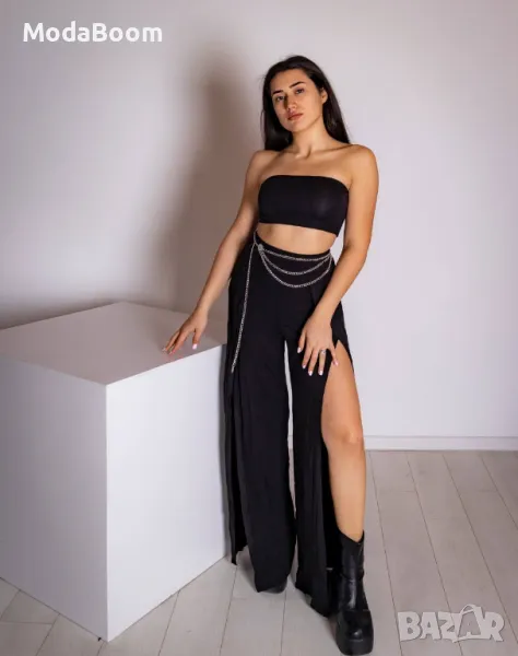 Черен дамски комплект от две части , снимка 1