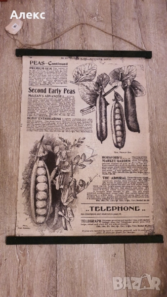  Голямо пано-Лен, 75см/55см, снимка 1