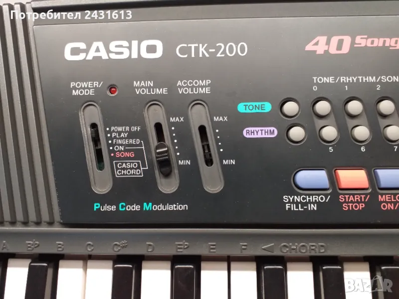 СИНТЕЗАТОР CASIO СТК 200 ⁸4октави , снимка 1