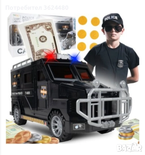 Детска касичка полицейска кола 4609, снимка 1