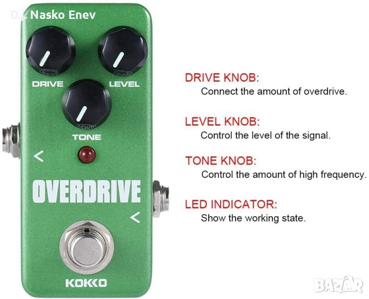 KOKKO FOD3 Mini Overdrive Pedal - Овърдрайв педал за ел китара - НОВ, снимка 1