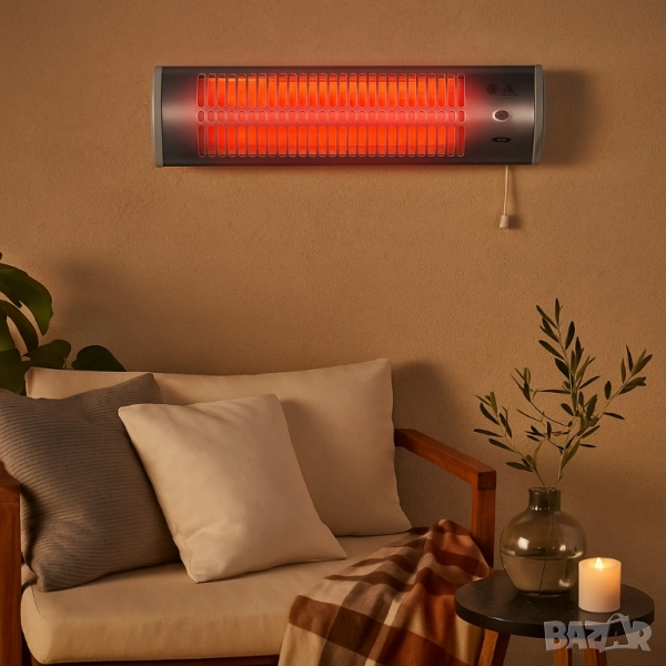 Кварцова печка Termomax TR12Q, 1200W, стенна, снимка 1