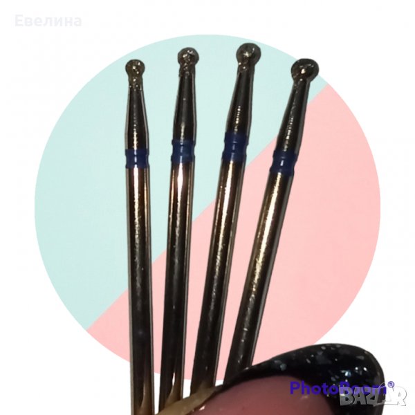 Диамантени фрези червени и сини различни видове, снимка 1