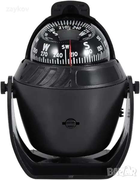 FILFEEL Осветени LED светлини Въртяща се цифрова навигация Електронна морска лодка компас, снимка 1