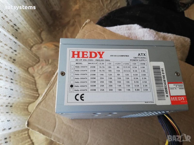 Компютърно захранване 400W HEDY-400ATX 80мм вентилатор, снимка 1