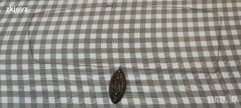 СТАРИННО СРЕБЪРНО КОЛИЕ ФИЛИГРАН 7.15 ГРАМА, снимка 1