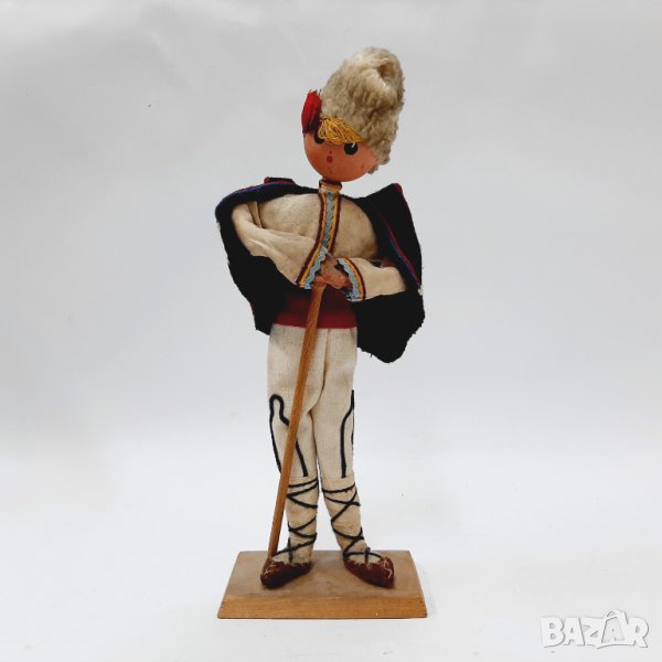 Стара дървена, етно, битова кукла, овчарче(9.1), снимка 1