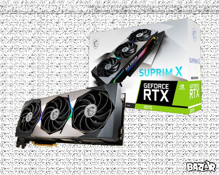 MSI GeForce RTX 3070 Suprim X 8G, 8GB GDDR6, HDMI, 3x DP (V390-005R), снимка 1