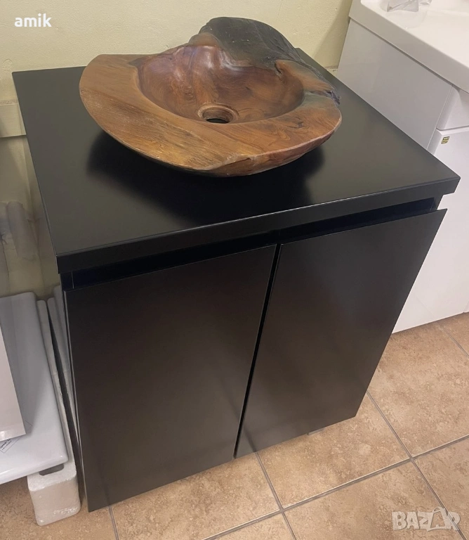 Шкаф за баня долна част ” Black 2” 60см. ПВЦ, снимка 1