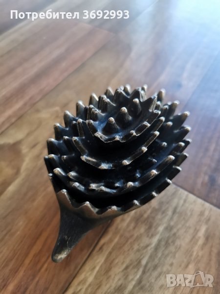 КОМПЛЕКТ винтидж метален пепелник Таралеж, ретро тютюн стил Walter Bosse, снимка 1