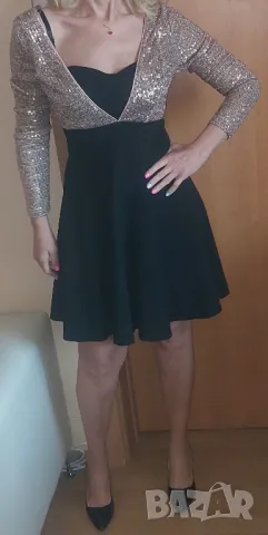 Официална рокля с пайети Fervente , снимка 2 - Рокли - 50026591