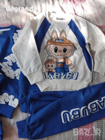 Сладко комплектче с Labubu Размери 3/4 4/5 5/6 7/8 г., снимка 2 - Детски комплекти - 51705789