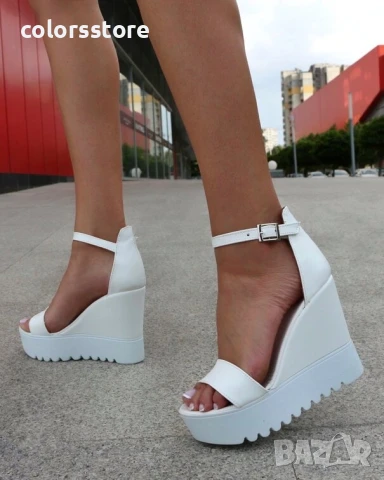 Сандали на платформа - бяла кожа - K200

, снимка 2 - Сандали - 50580360