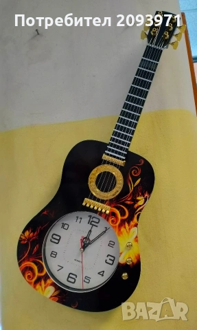 Стенен детскичасовник под формата на китара 🎸