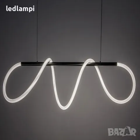 LED Полилей 40W Дизайн Черно Тяло Неутрално Бяла Светлина, снимка 2 - Полилеи - 49131451