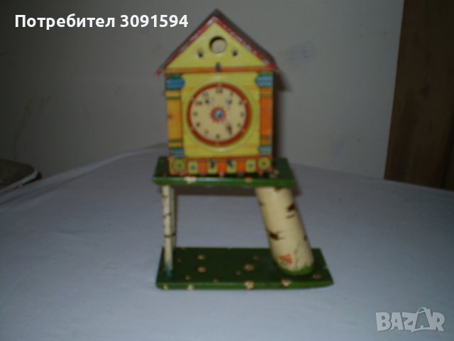 Тенекиена Играчка Часовник с пиле механика за части , снимка 4 - Колекции - 43920604
