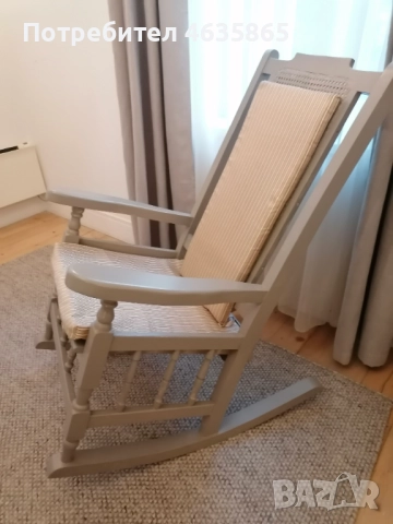 Масивен люлеещ кубински стол. , снимка 2 - Столове - 52215487