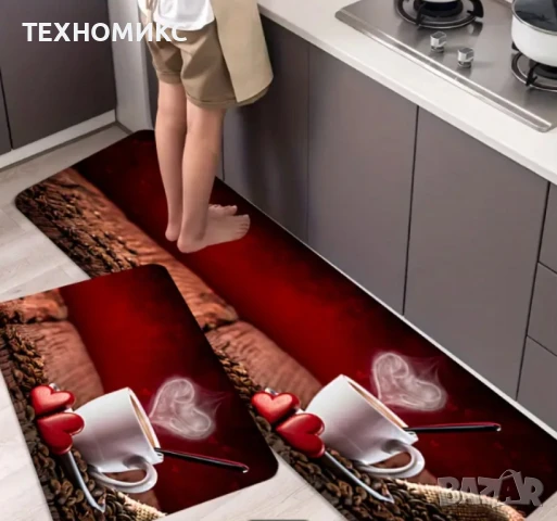 Комплект водоустойчиви противоплъзгащи постелки за кухня, различни цветове, снимка 16 - Пътеки - 43855064