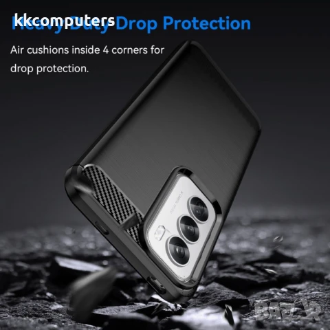Oppo Reno12 Pro 5G Удароустойчив Carbon Fiber Калъф и Протектор, снимка 4 - Калъфи, кейсове - 51350328
