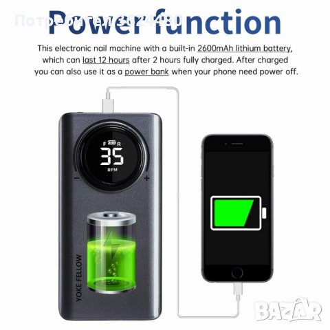  електрическа пила за маникюр, снимка 5 - Други - 40416915